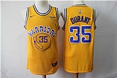 Warriors 35 Kevin Durant Gold Nike Swingman Jersey,baseball caps,new era cap wholesale,wholesale hats